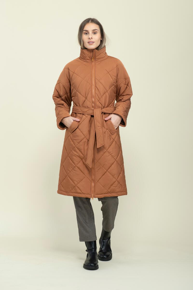 Arie Long Quilted Coat
