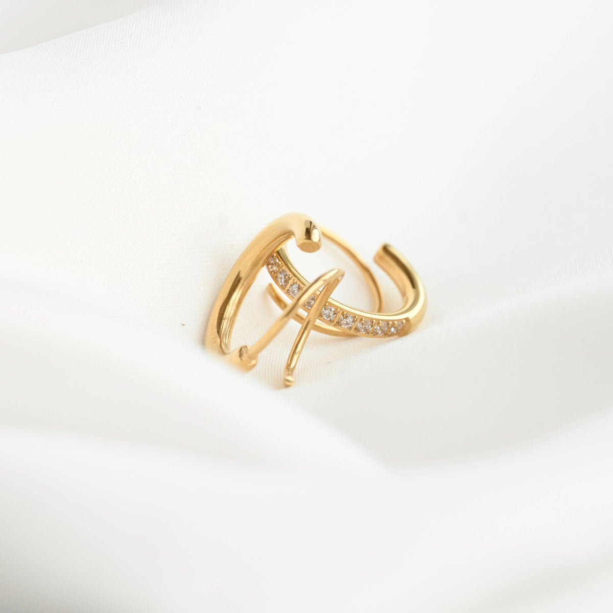 Pavé Spiral Earrings