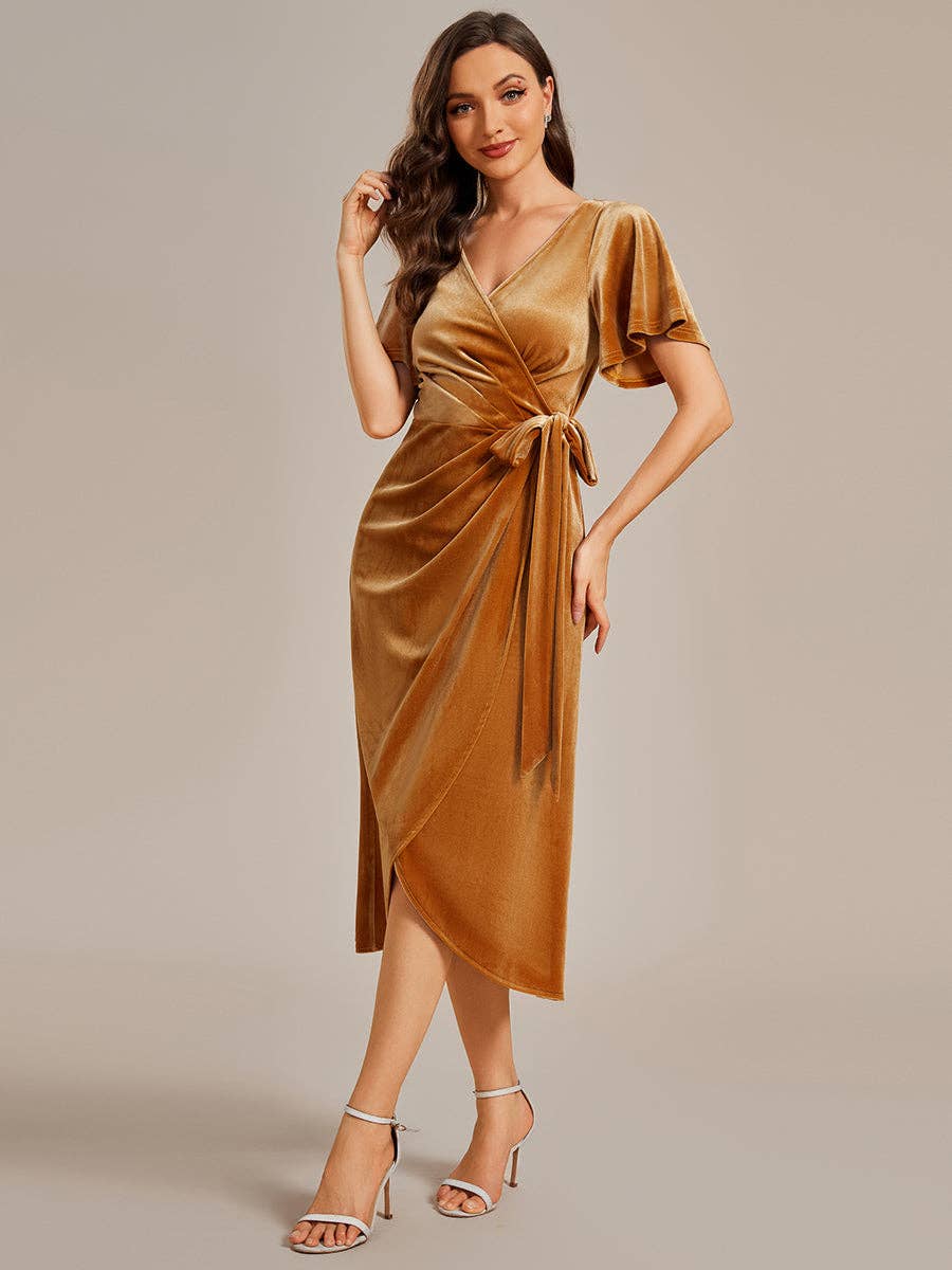 Pumpkin Spice Velvet Dress