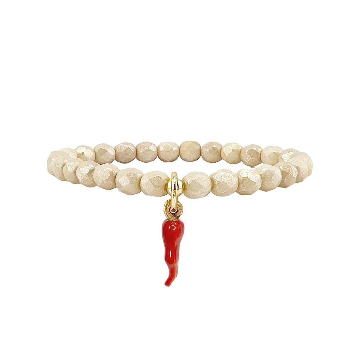 Tina Italian Horn Crystal Beaded Bracelet
