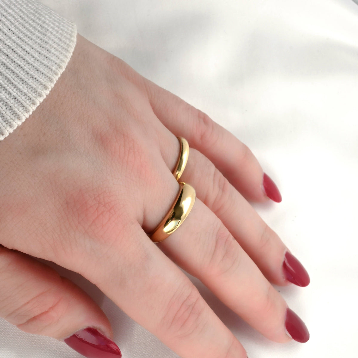 18k Gold Dome Ring