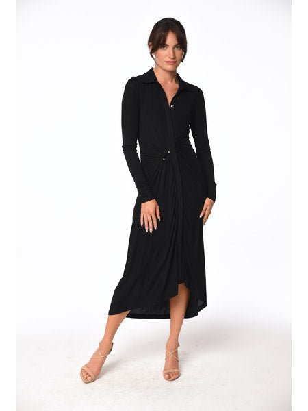 Jersey Midi Shirt Dress