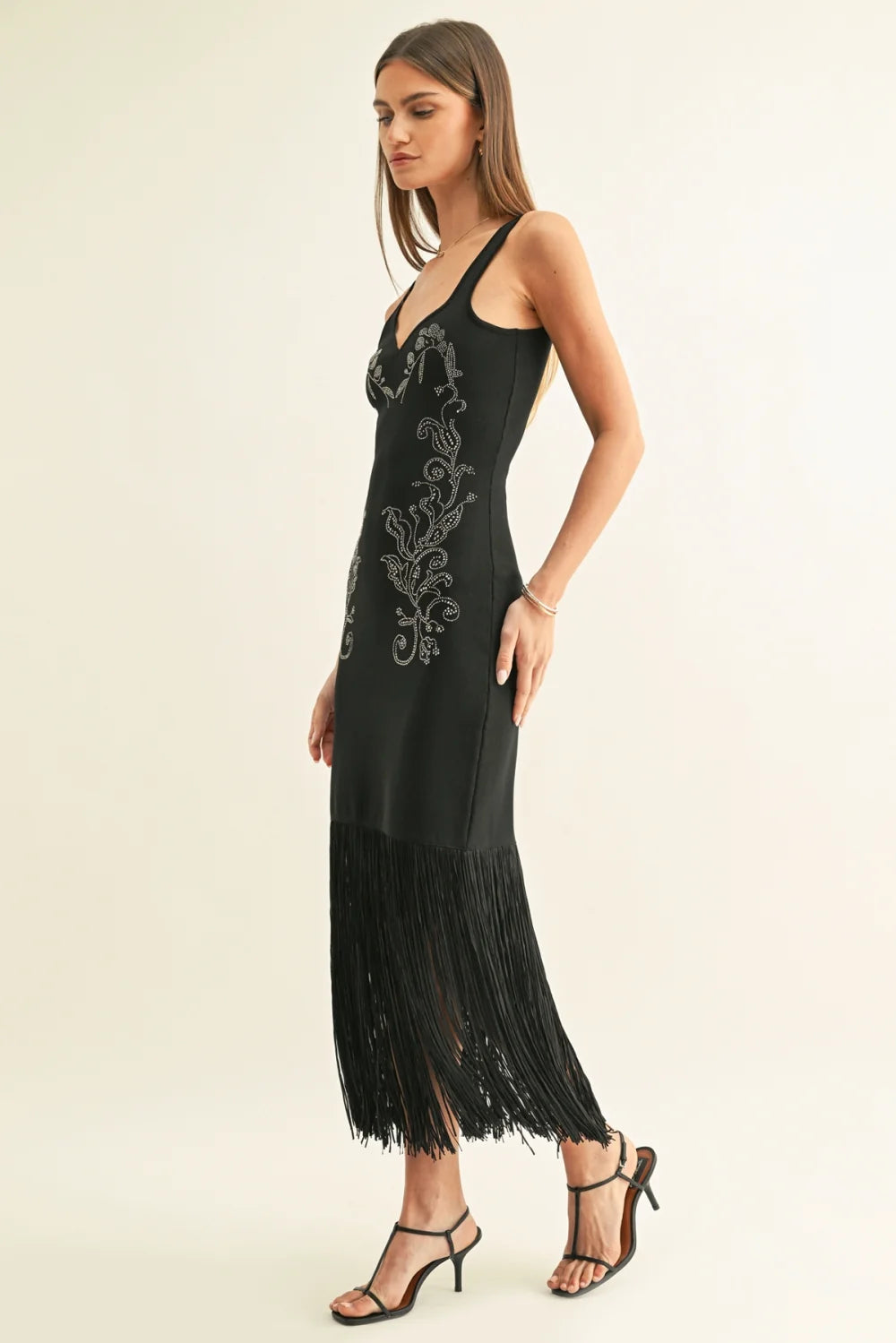 Amani Sparkle Fringed Maxi Dress