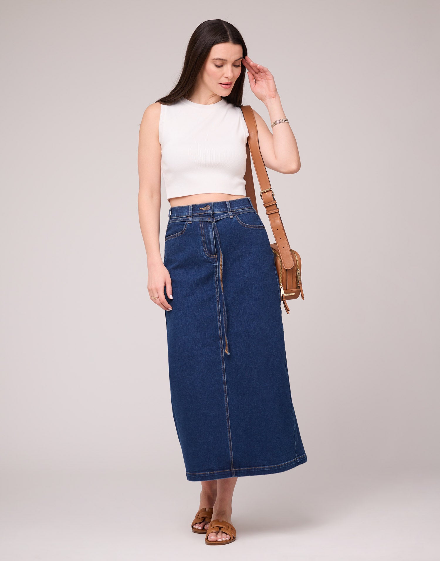 Jean Skirt Blue Daisy