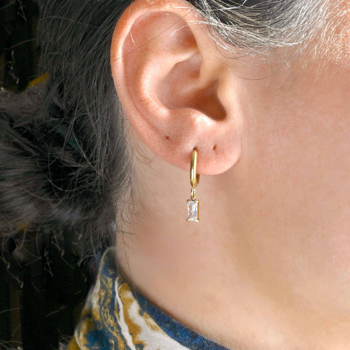 Diamond Hoop Earrings