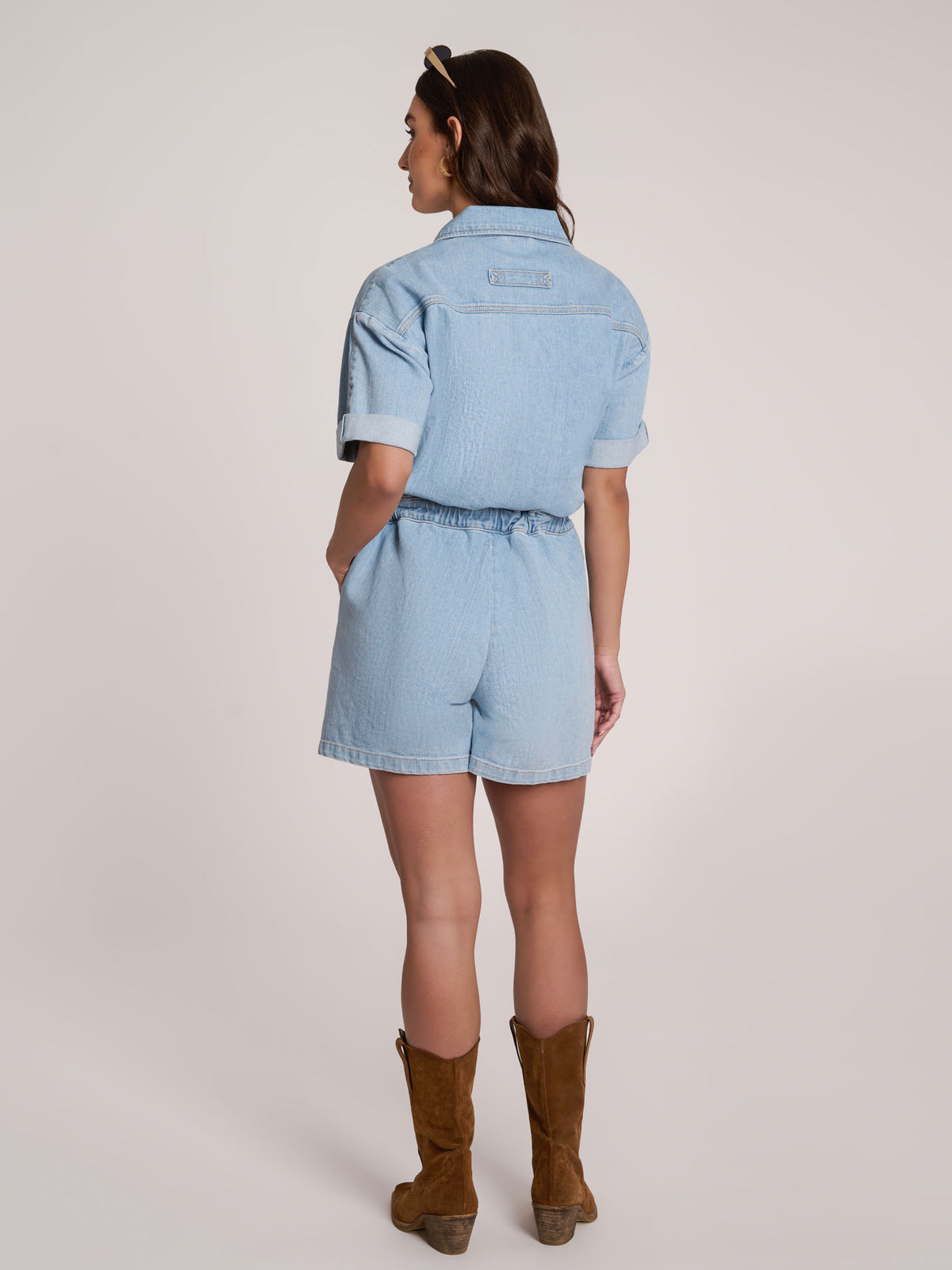 Yoga Jean Romper - Daytime Blue