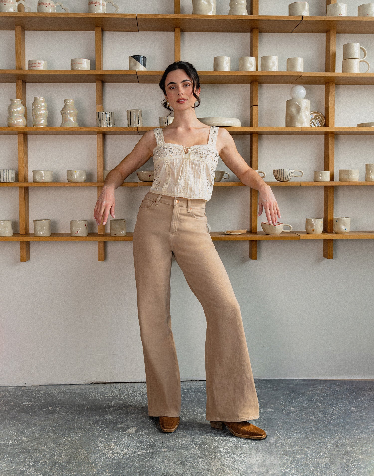 Lily Wide Leg - Pampas