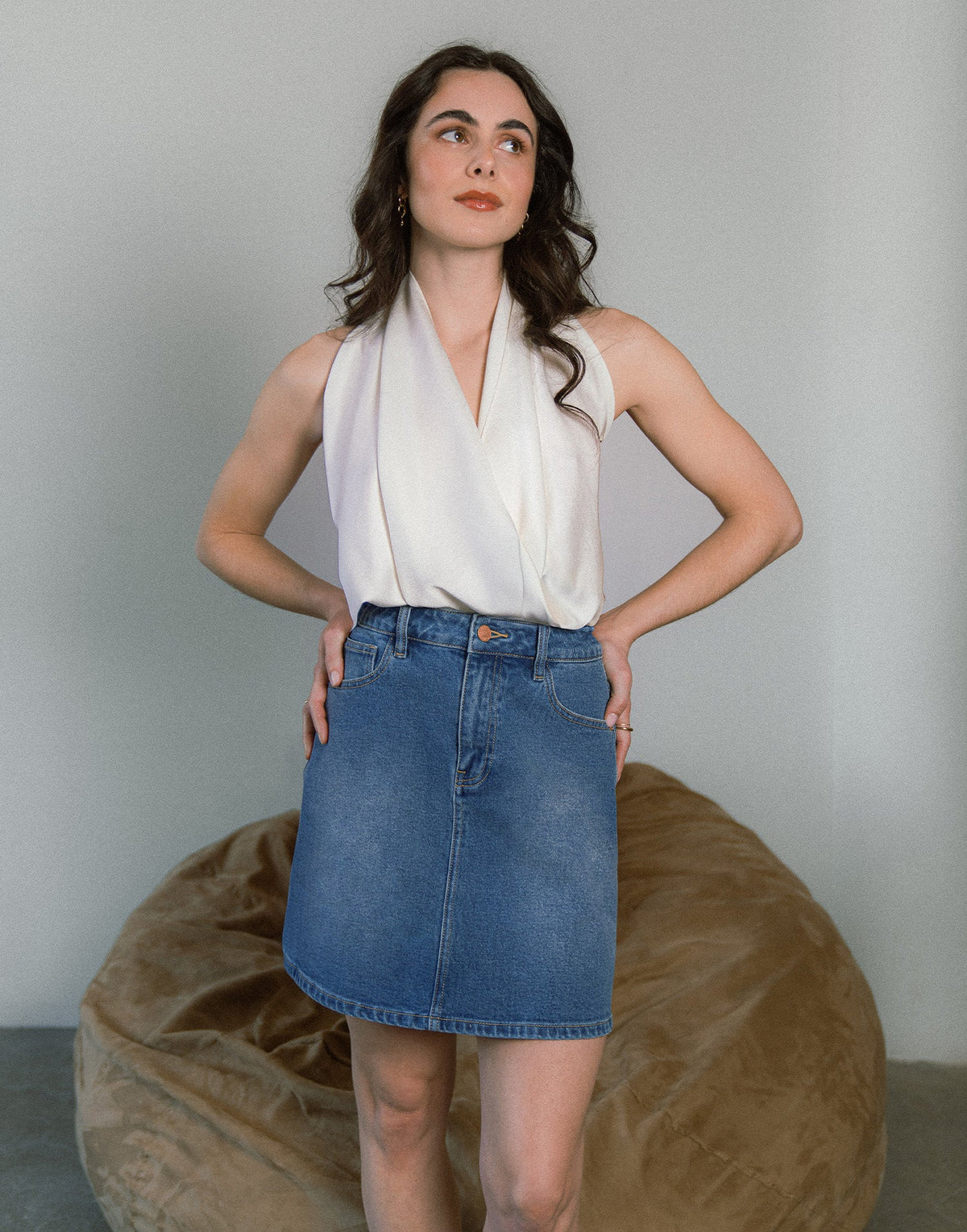 Yoga Jean Skirt - Forget Me Not