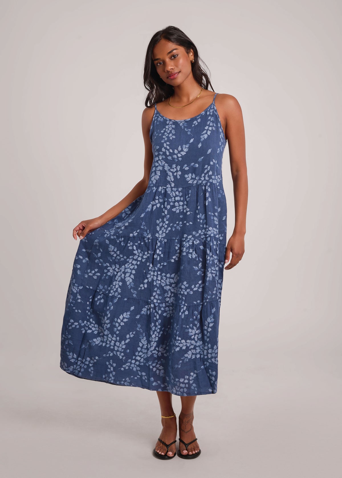 Iris Printed Linen Dress