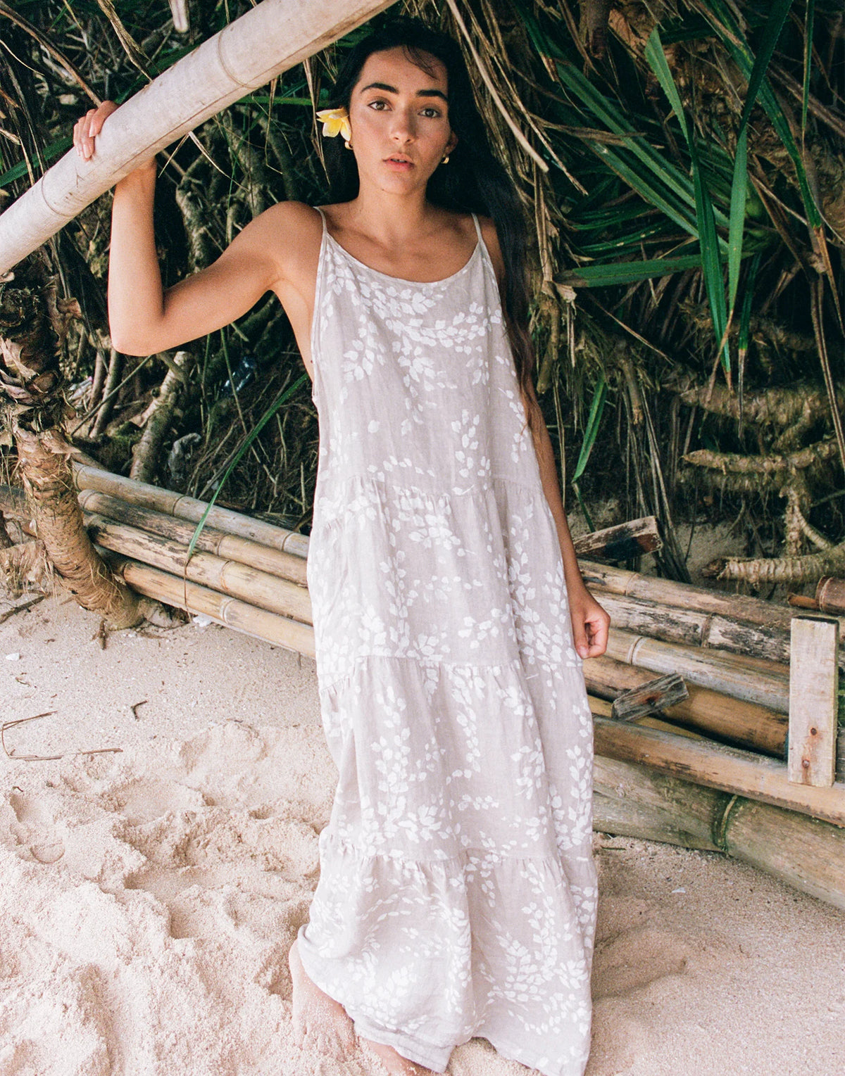 Iris Printed Linen Dress