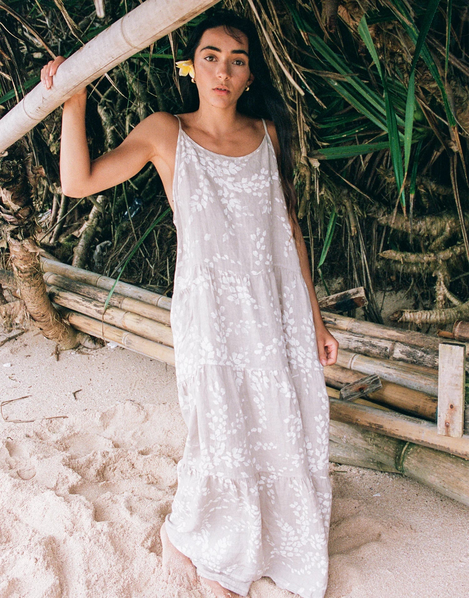 Iris Printed Linen Dress