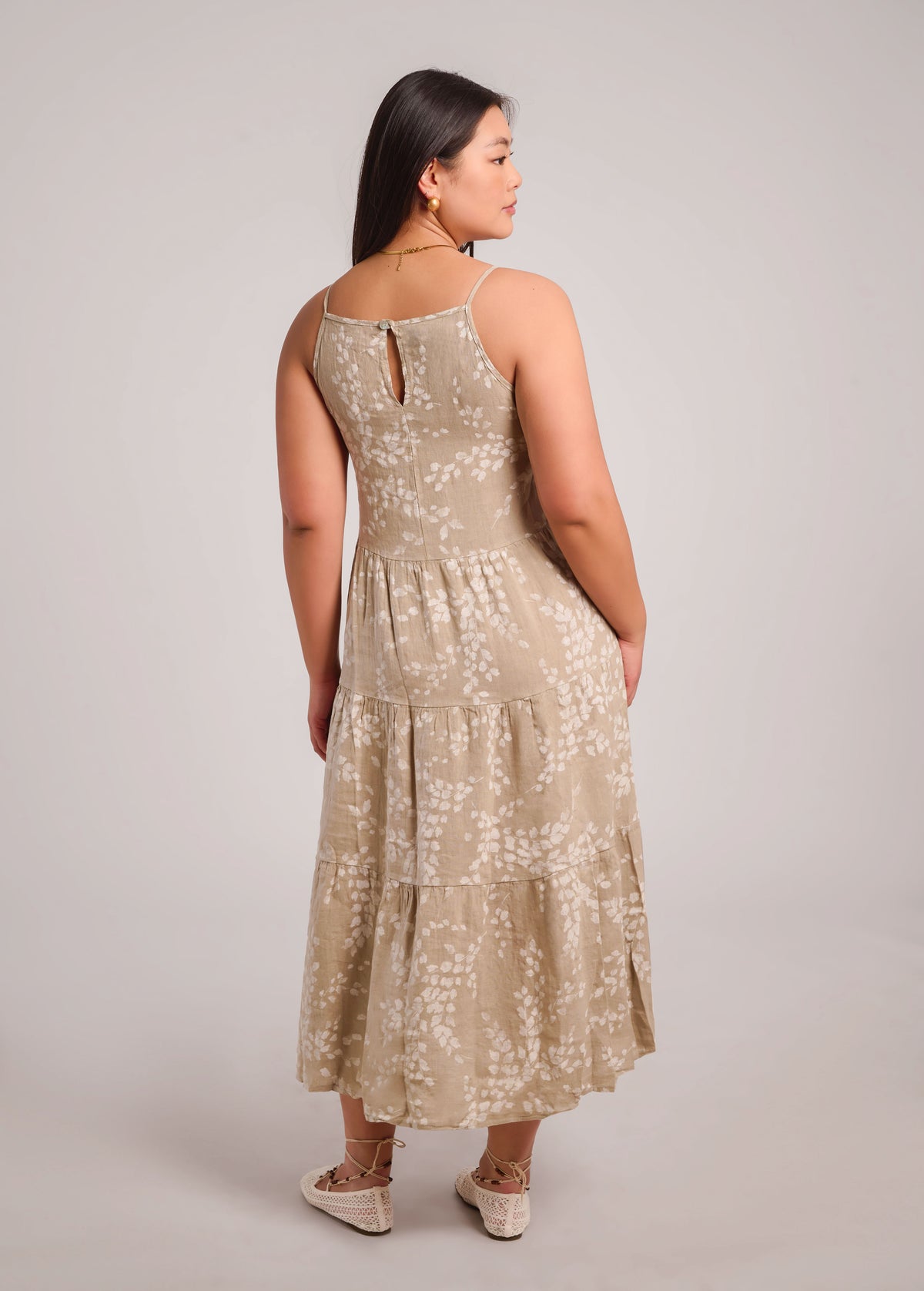 Iris Printed Linen Dress