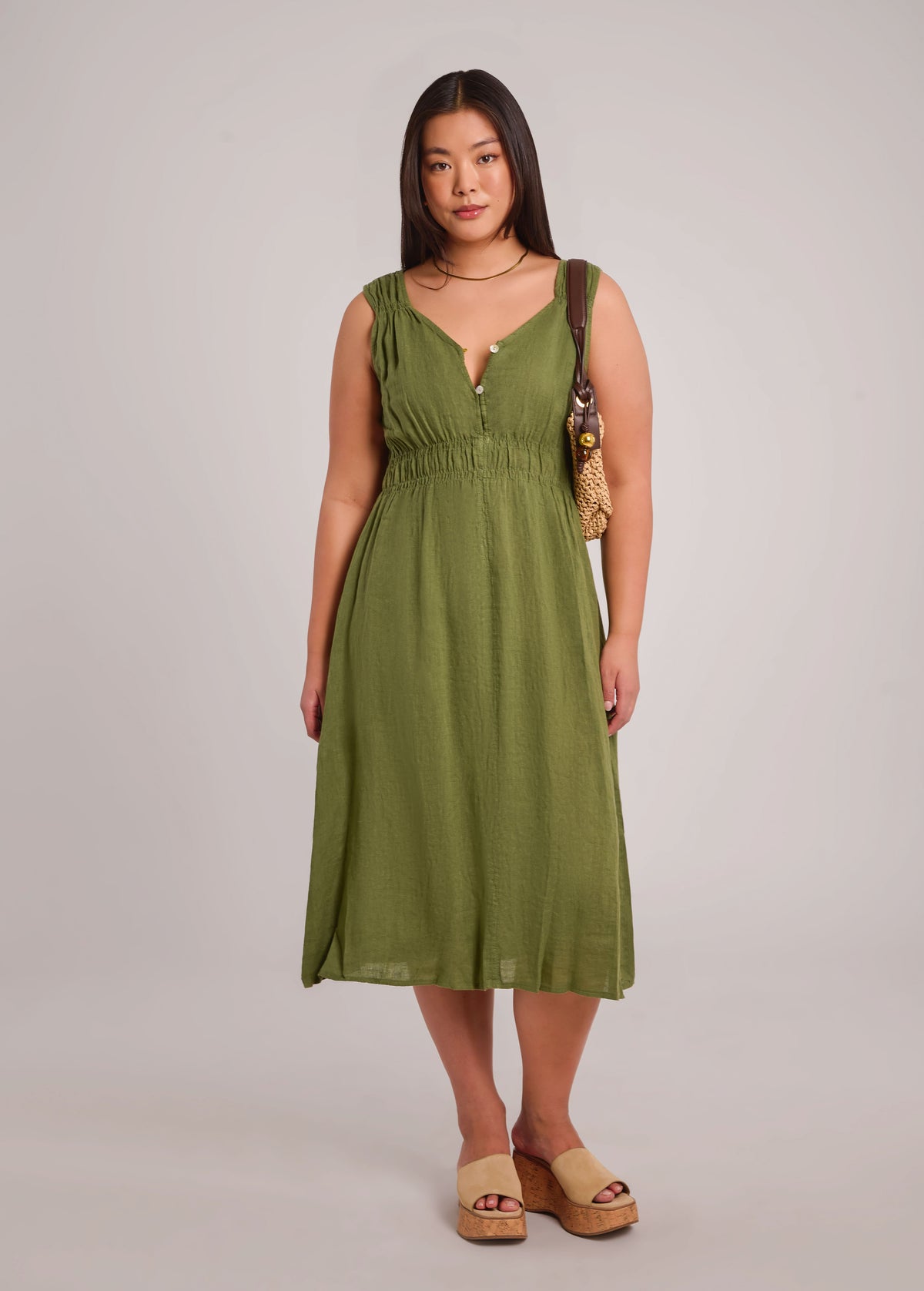 Luna Linen Midi Dress
