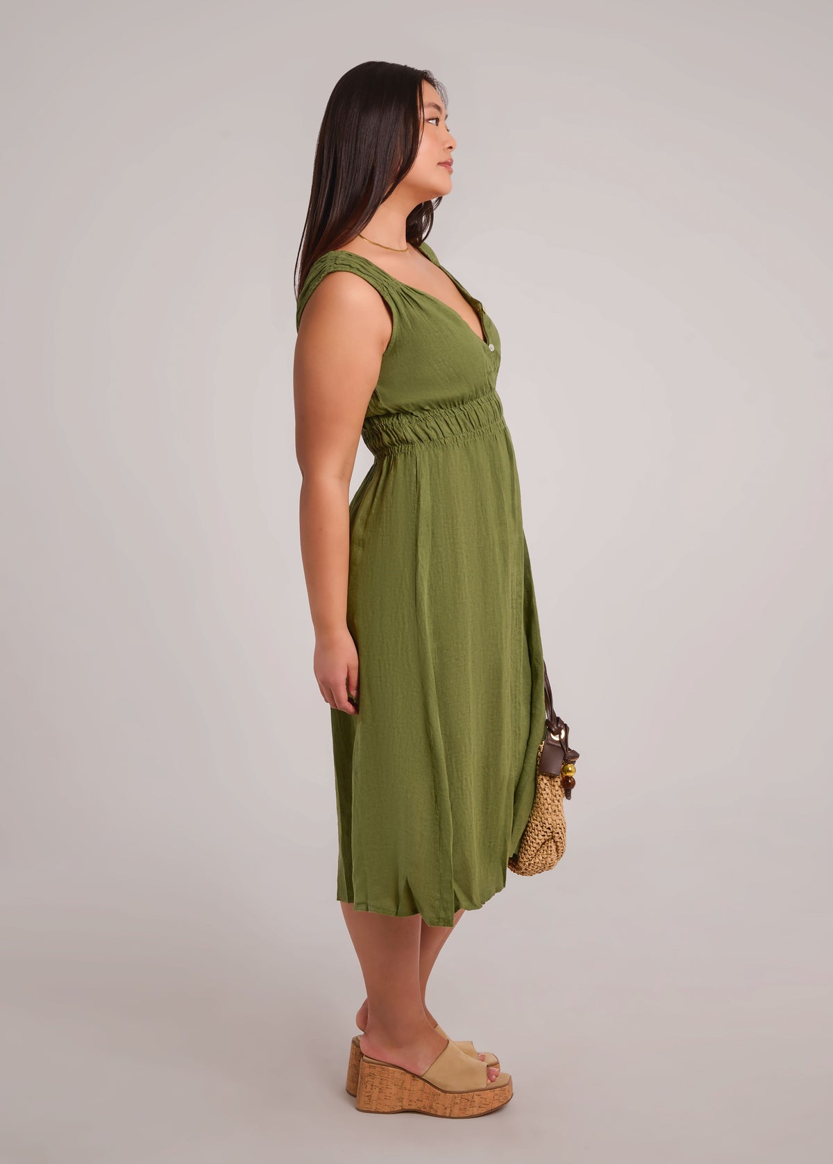 Luna Linen Midi Dress