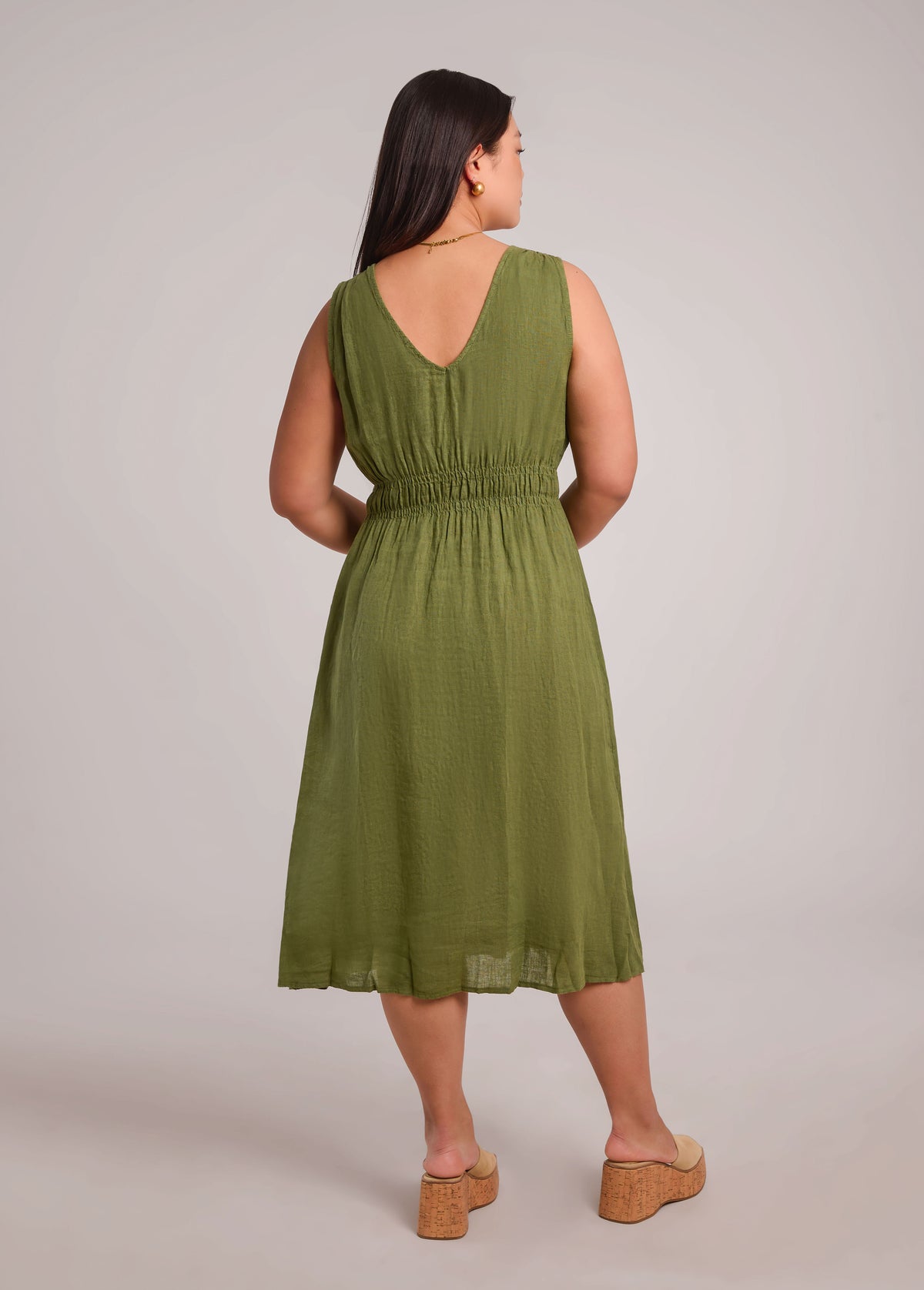 Luna Linen Midi Dress
