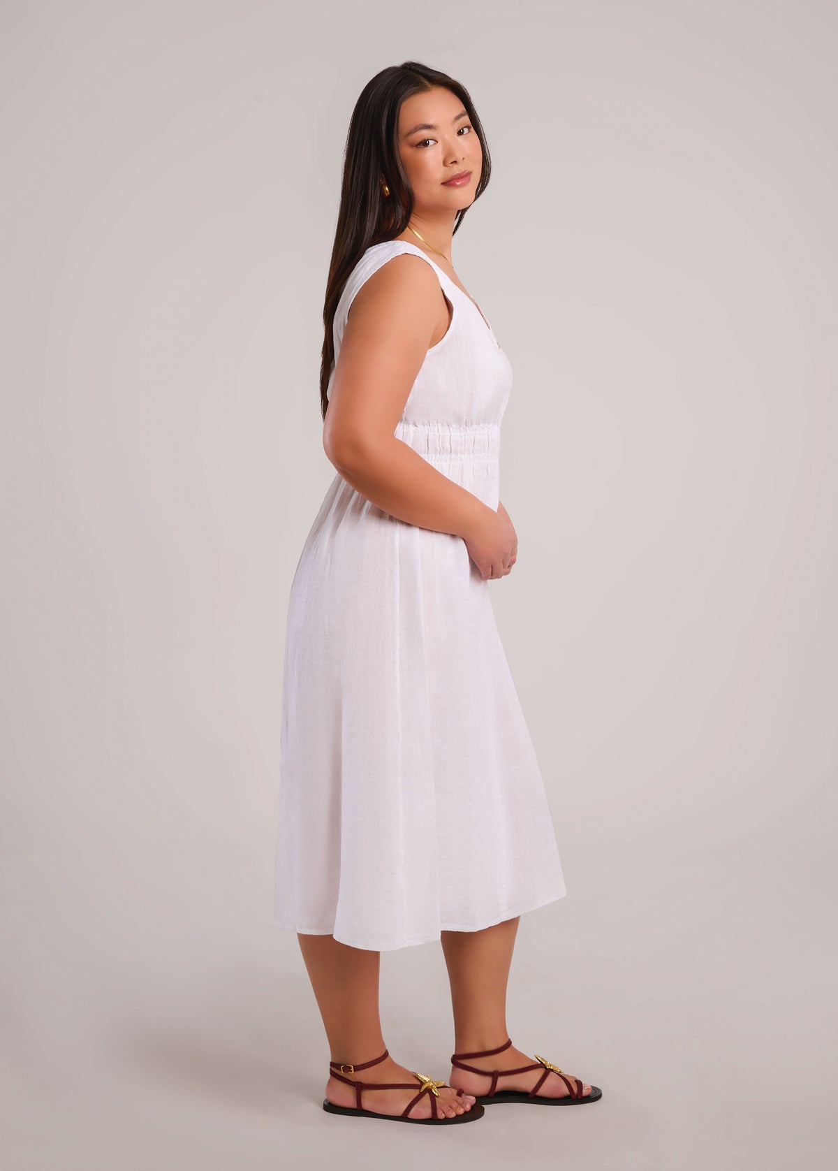 Luna Linen Midi Dress