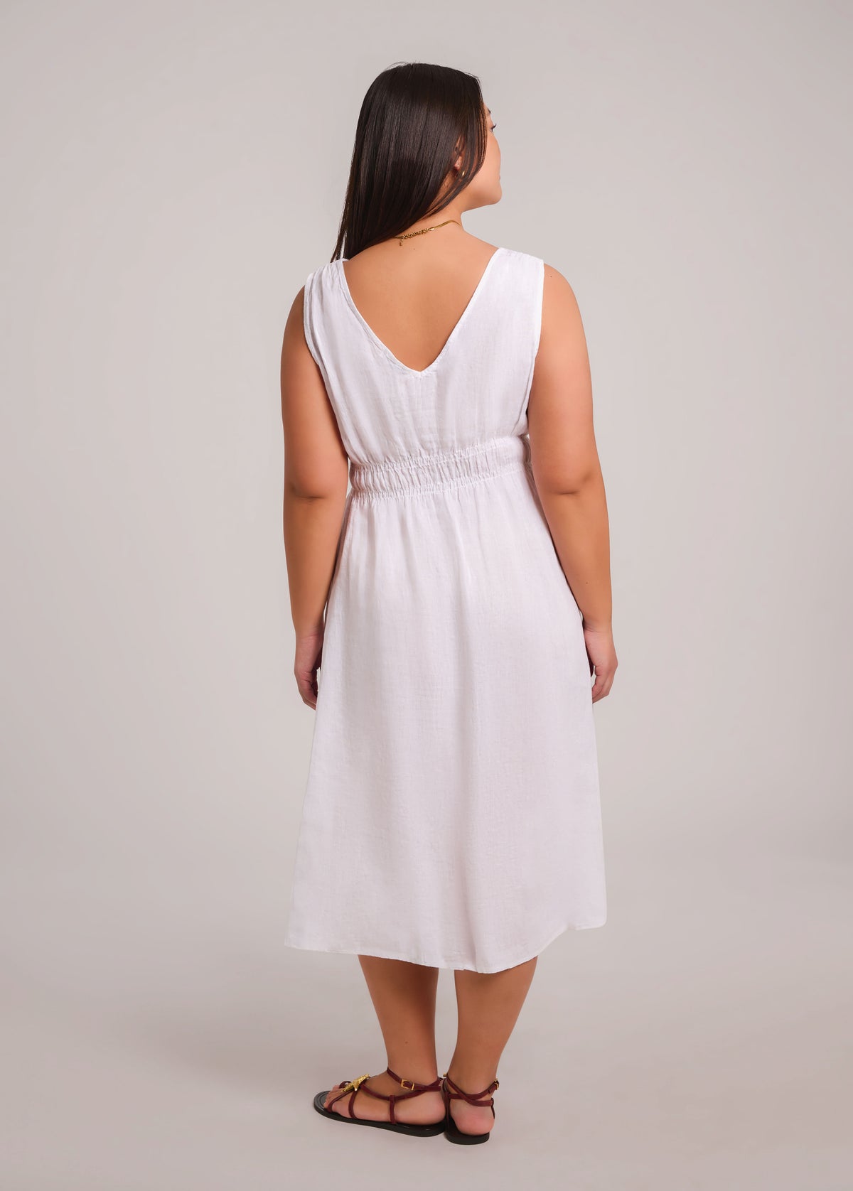 Luna Linen Midi Dress
