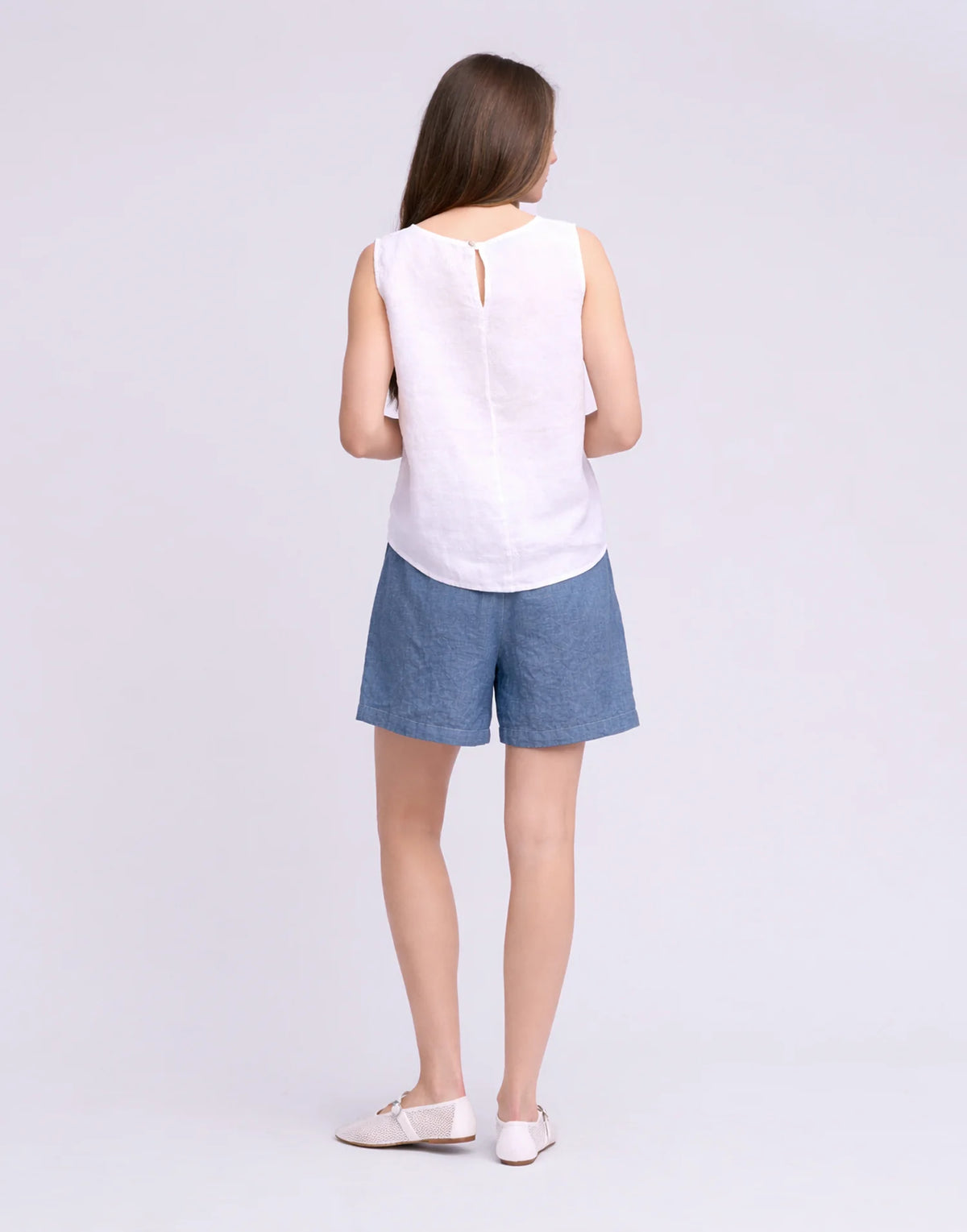 Gabriella Wide Leg Linen Shorts