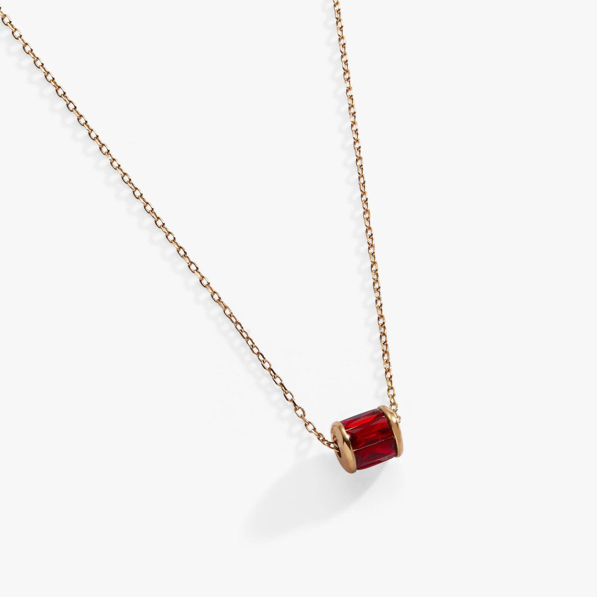 July Birthstone Precious Pendant Necklace