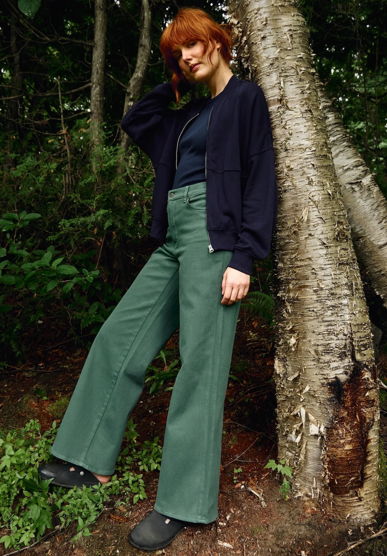 Lily Wide Leg - Skog