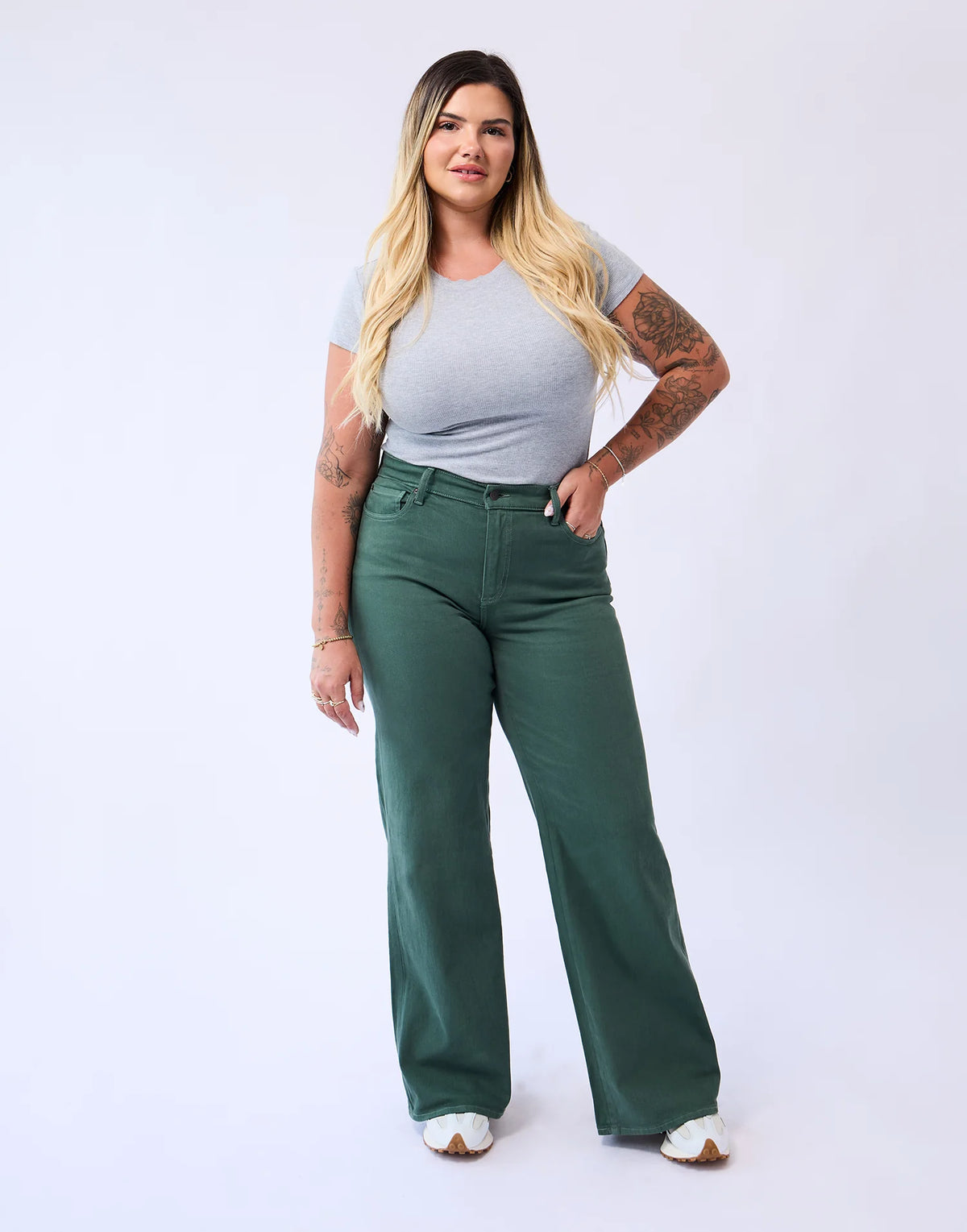 Lily Wide Leg - Skog