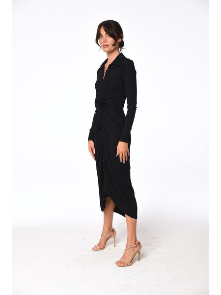 Jersey Midi Shirt Dress