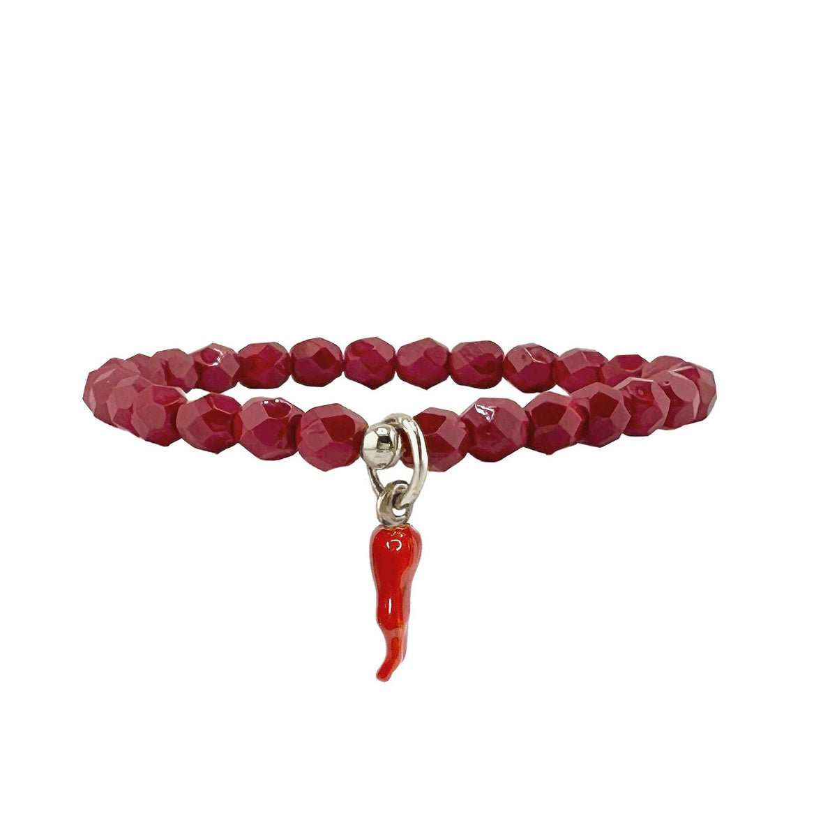 Tina Italian Horn Crystal Beaded Bracelet
