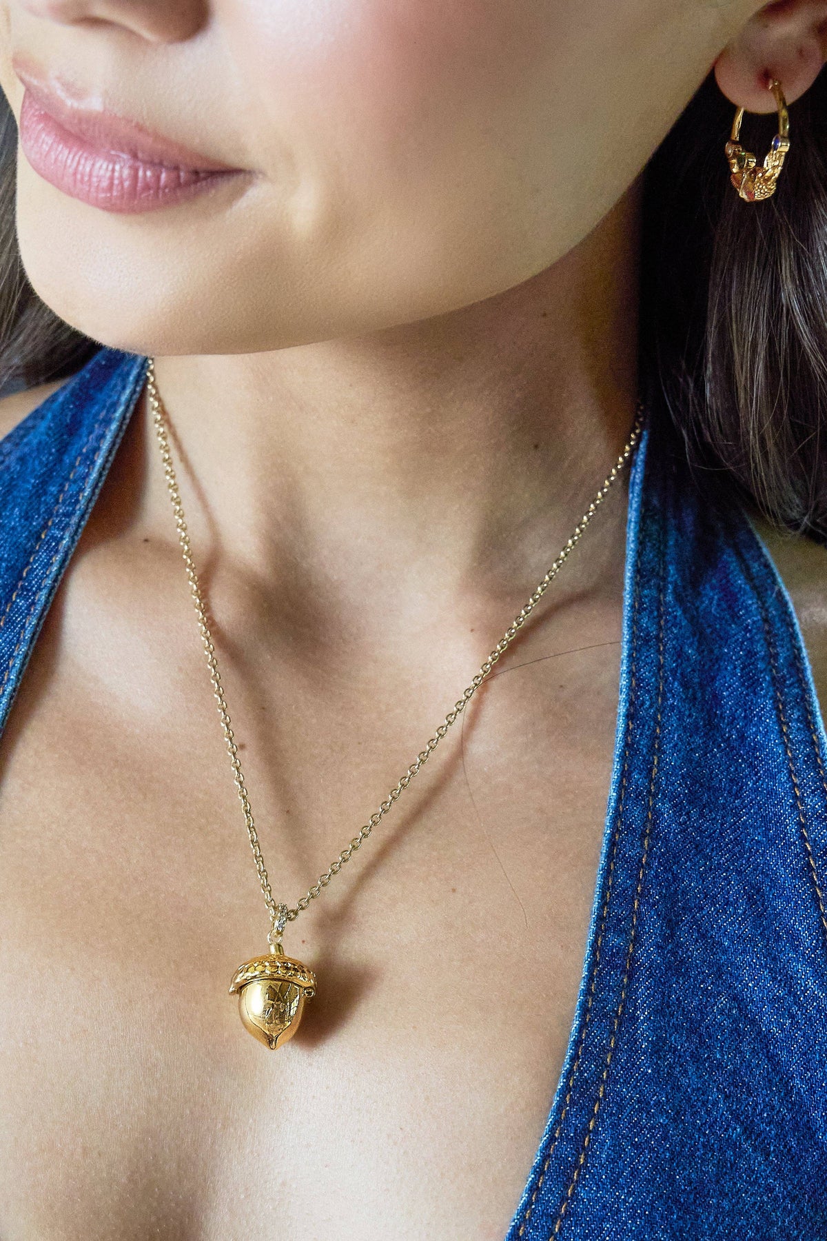 Woodland Acorn &amp; Hidden Squirrel Locket Necklace