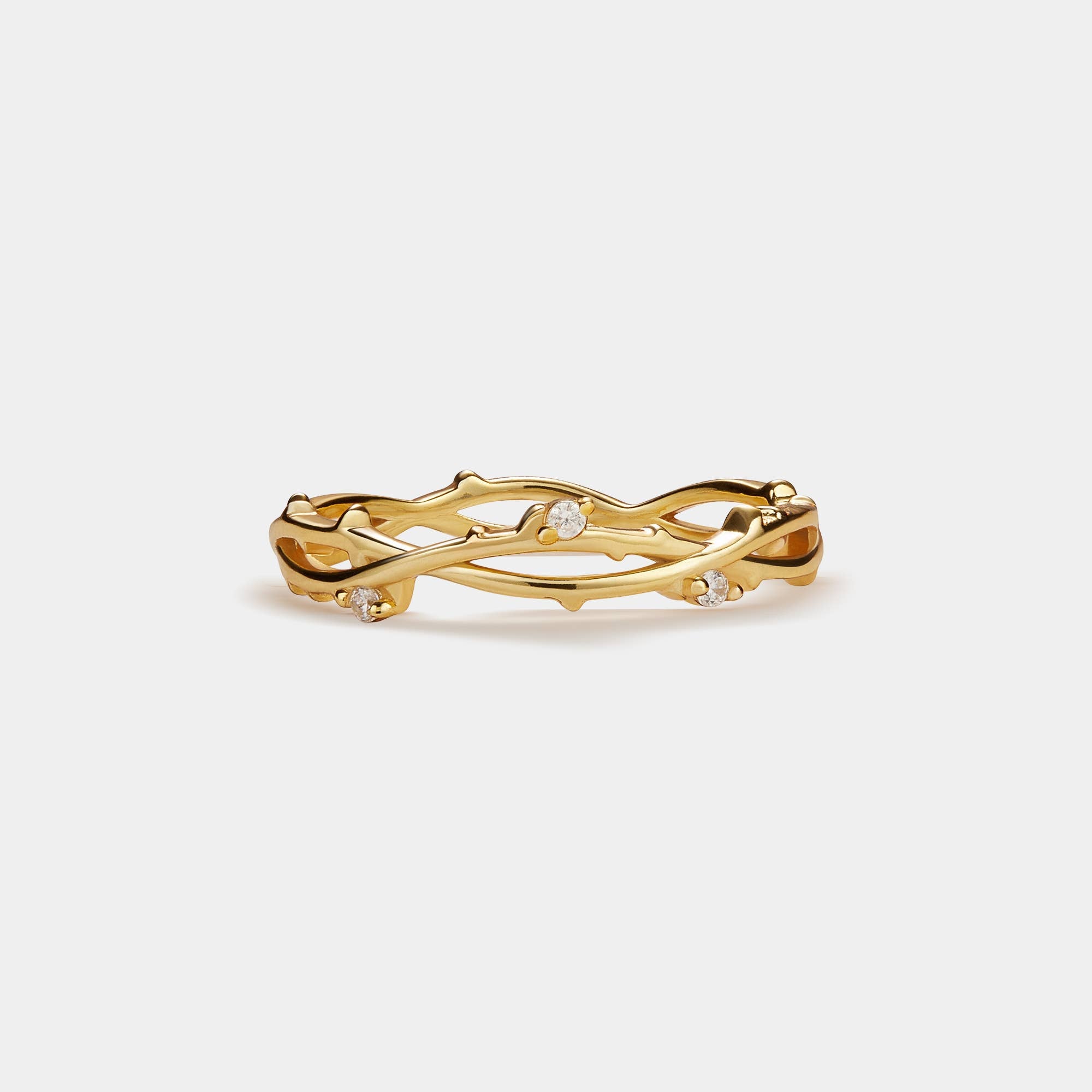 Olive Vine Stacking Ring