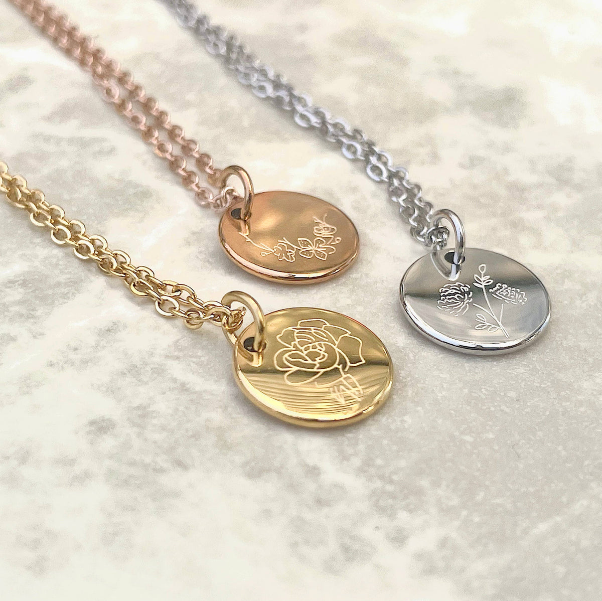 Birth Flower Necklace
