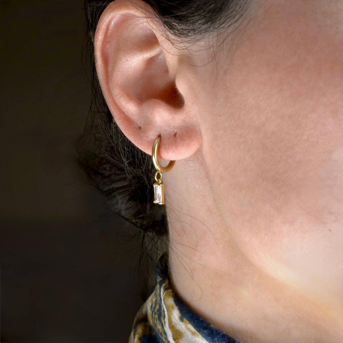 Diamond Hoop Earrings