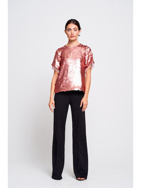Stina Beaded Sequin Top