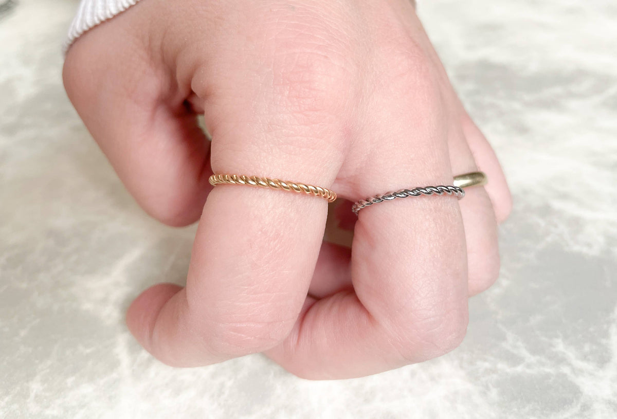Dainty Stackable Rope Ring