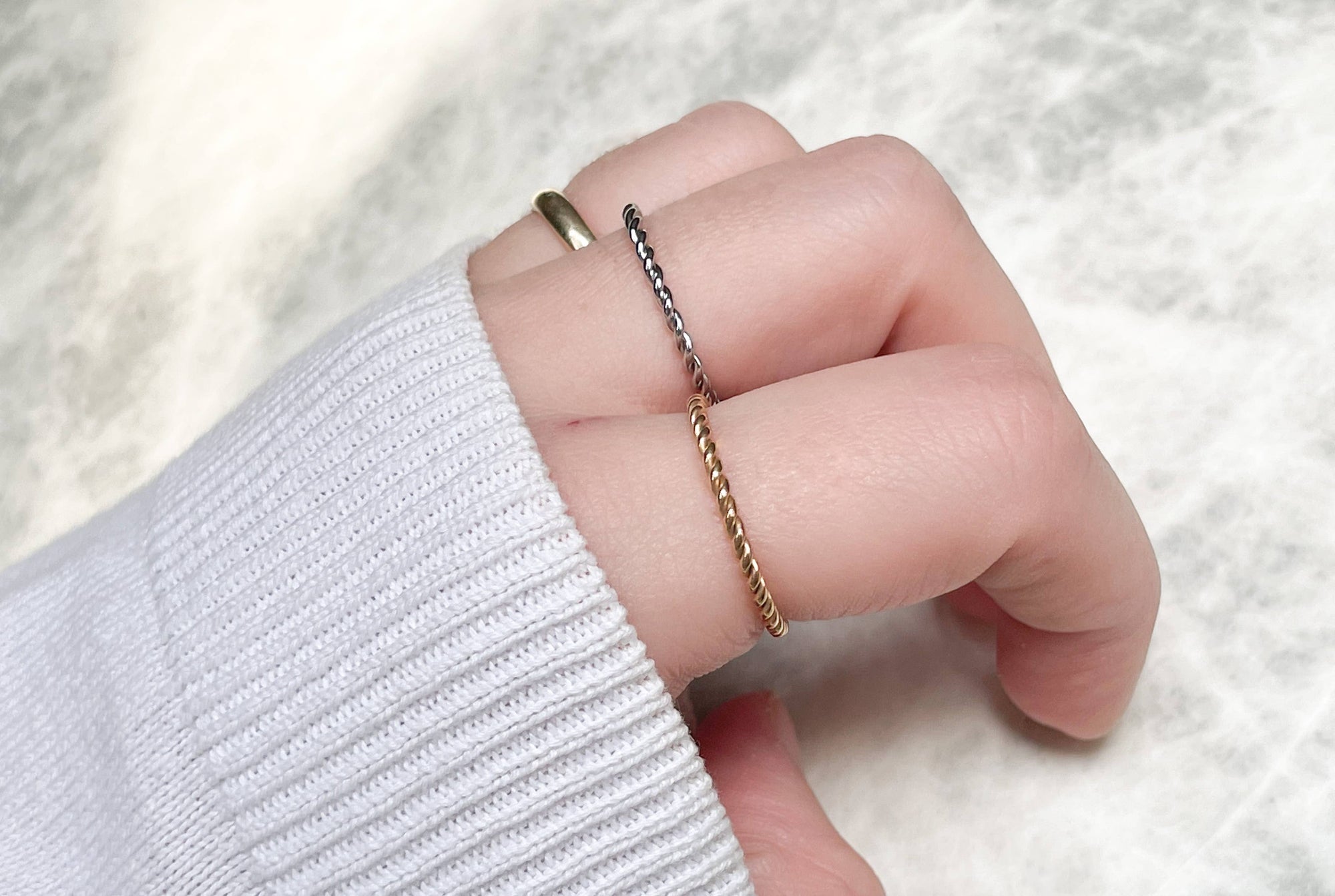 Dainty Stackable Rope Ring