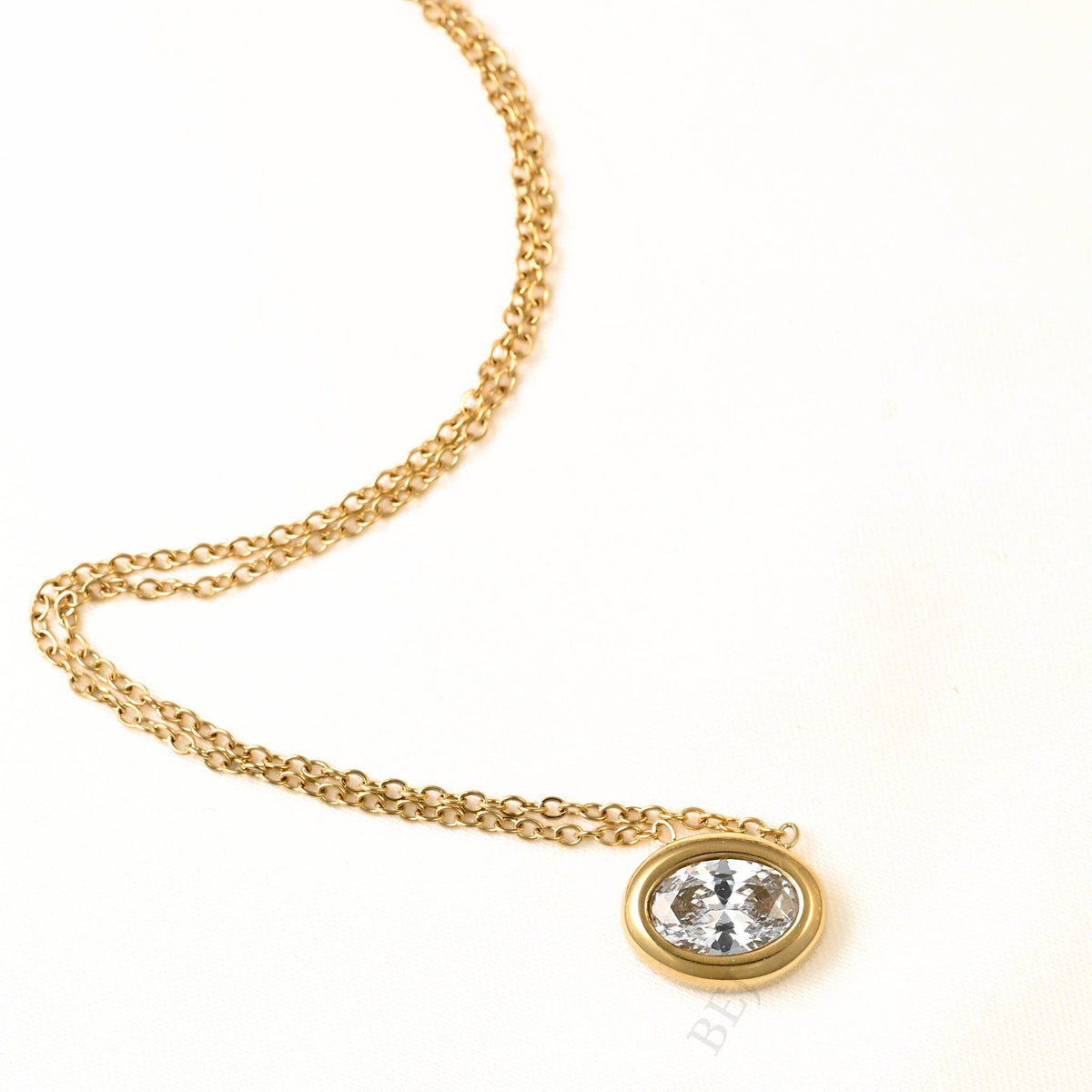 Oval Crystal Necklace