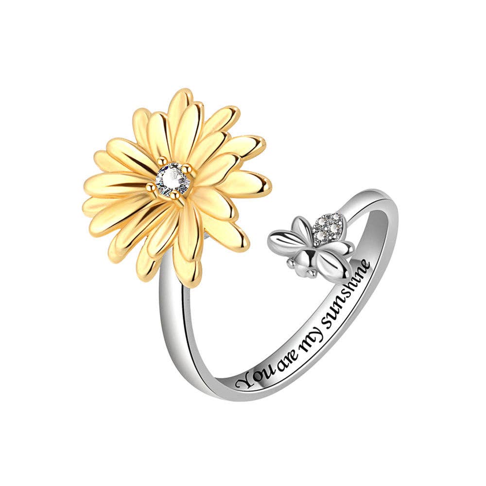 Daisy Bee Fidget Spinner Ring