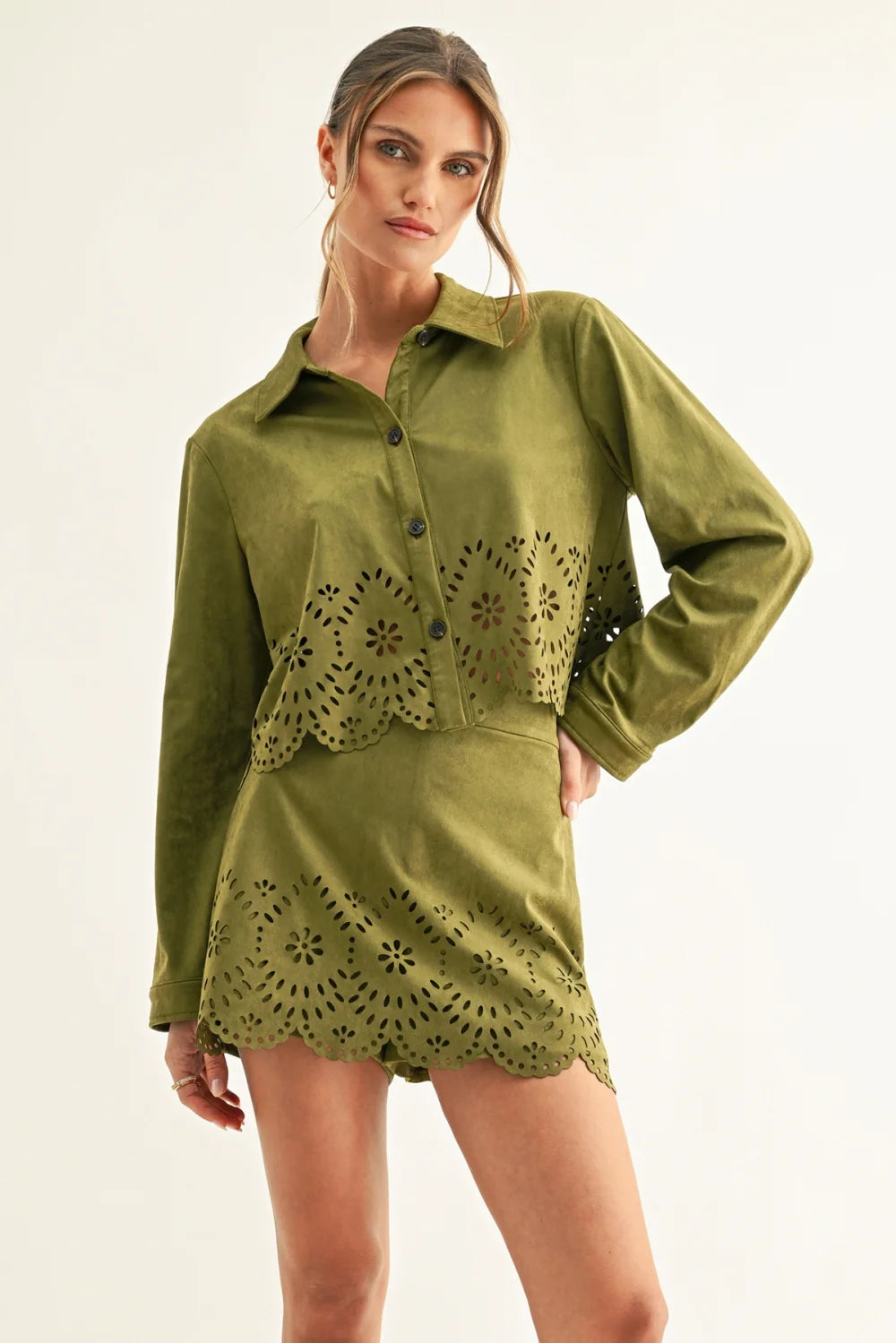 Lucia Faux Suede Shirt