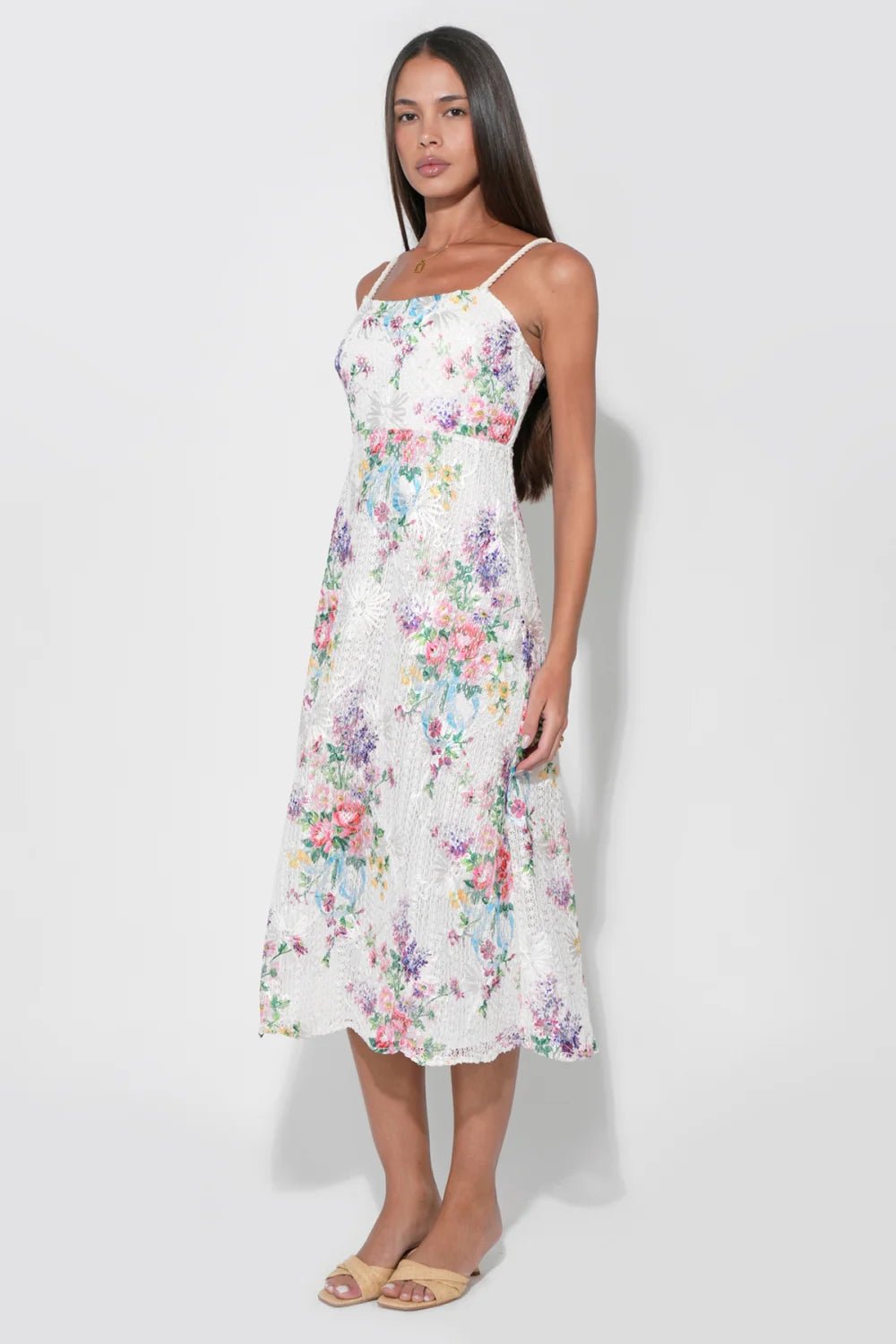 Natalia Crochet Midi Dress