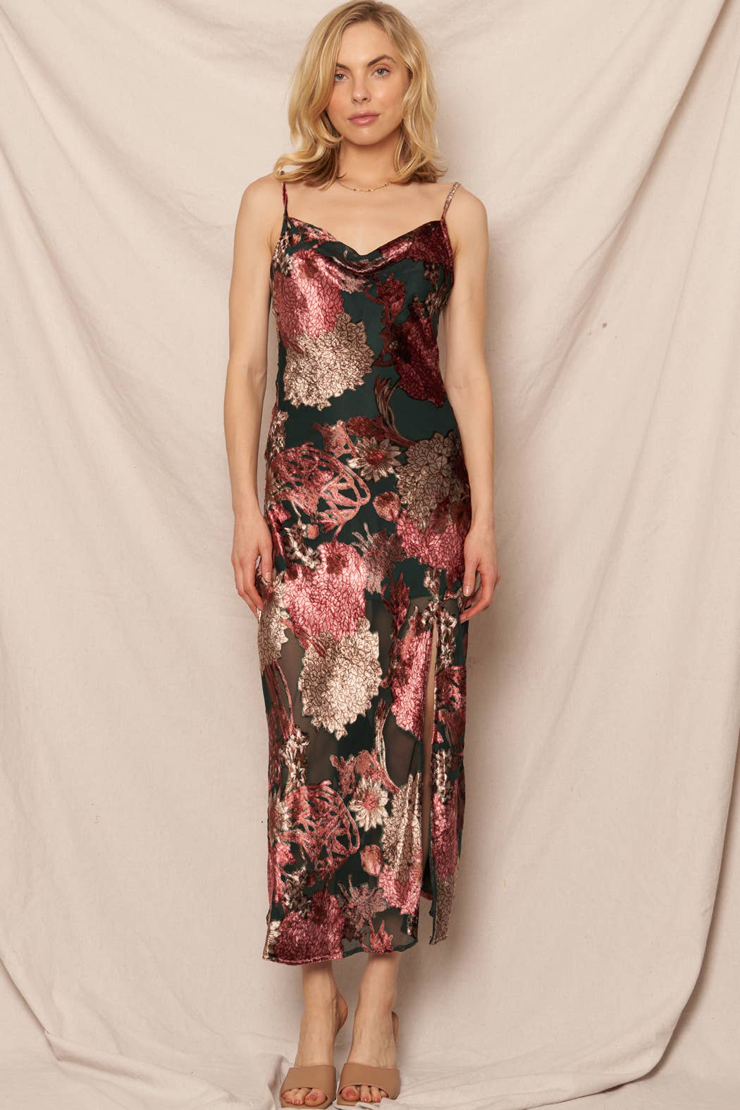 Drea Burnout Velvet Dress