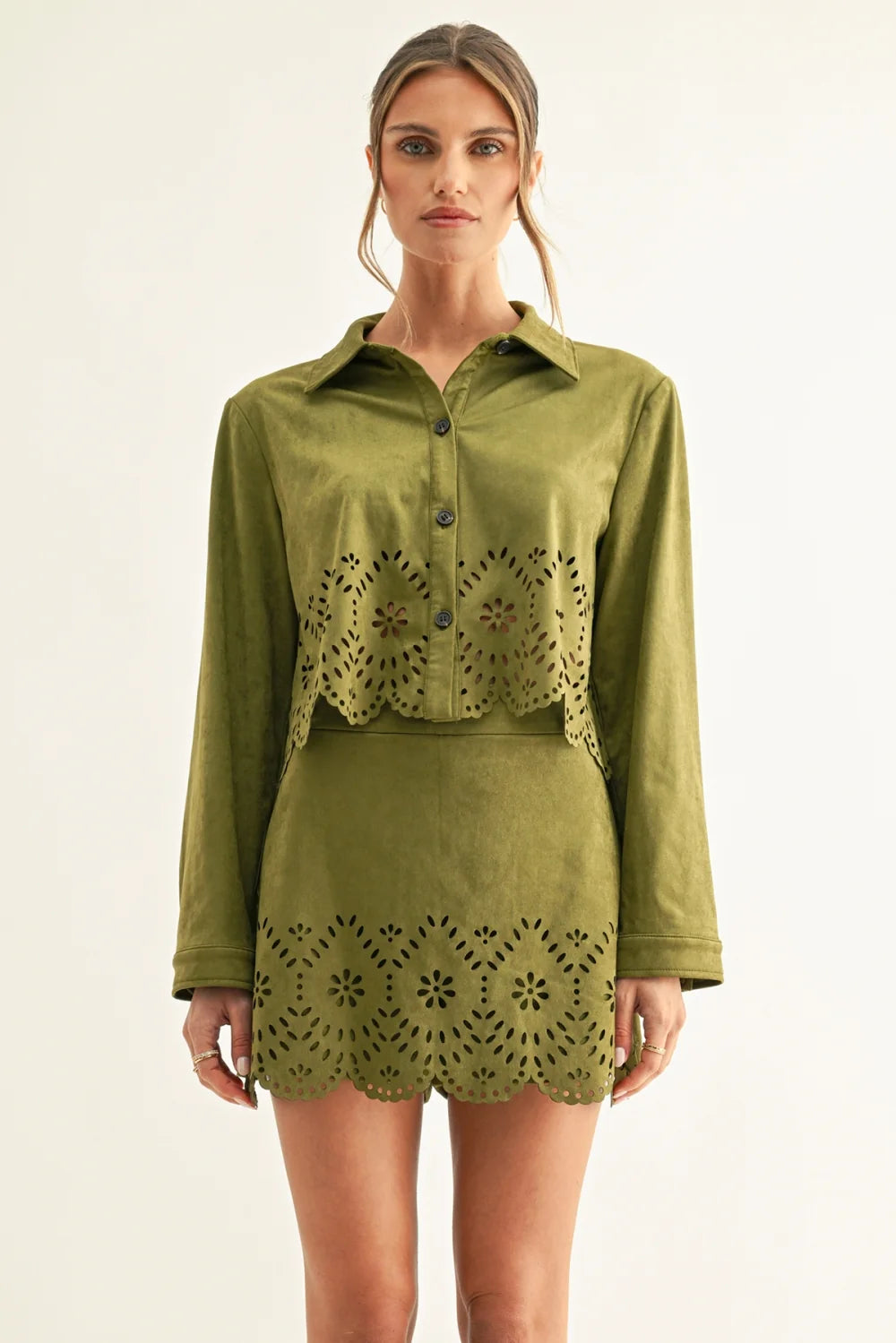 Lucia Faux Suede Shirt