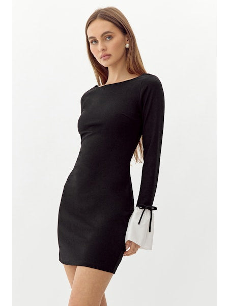 Vicki Contrast Cuff Mini Dress