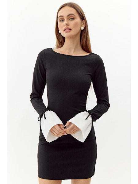 Vicki Contrast Cuff Mini Dress