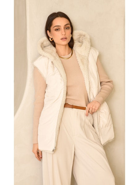 Lily Reversible Faux Fur Padded Vest