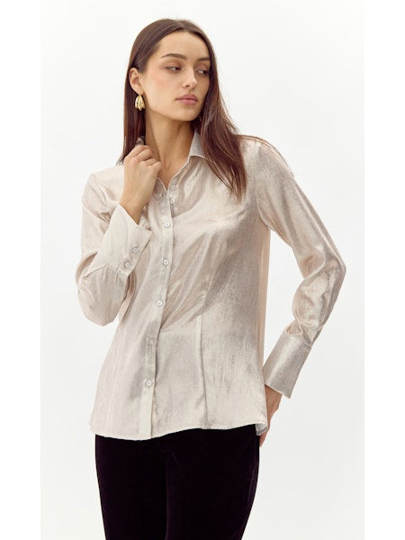 Belmont Metallic Button Down