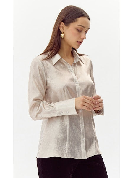 Belmont Metallic Button Down
