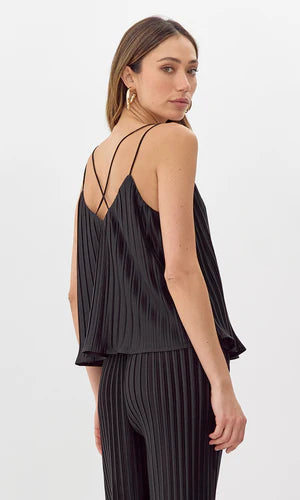 Randal Strappy Pleated Cami Top
