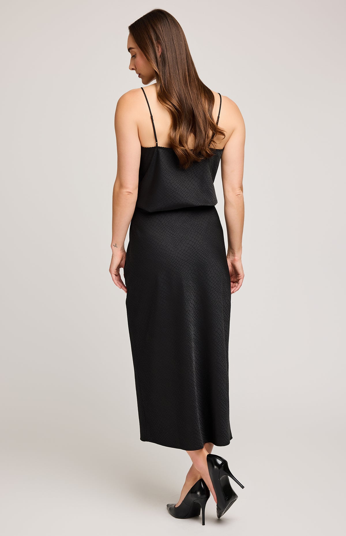 Bonnie Satin Midi Skirt