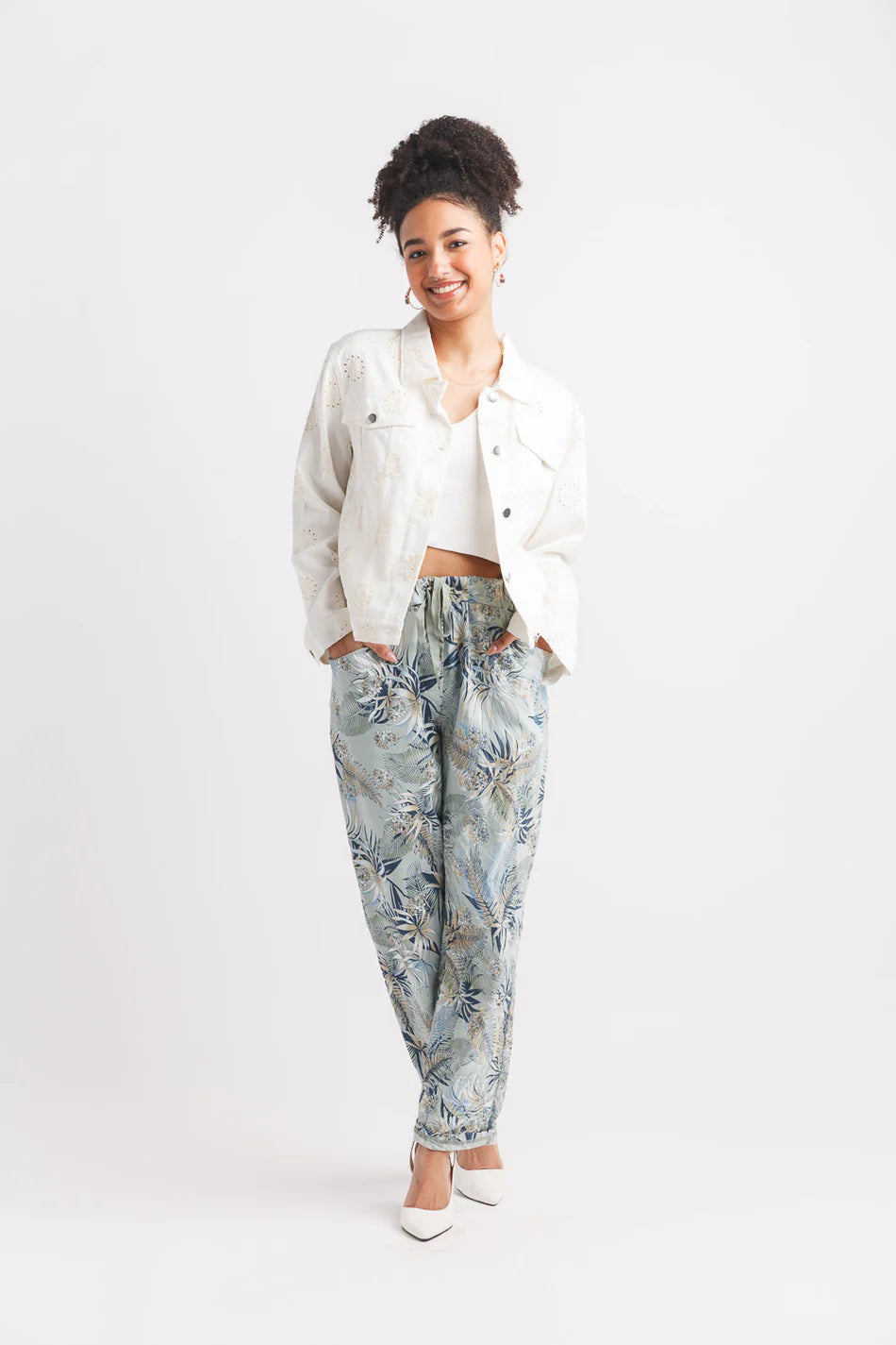 Eyelet Denim Jacket