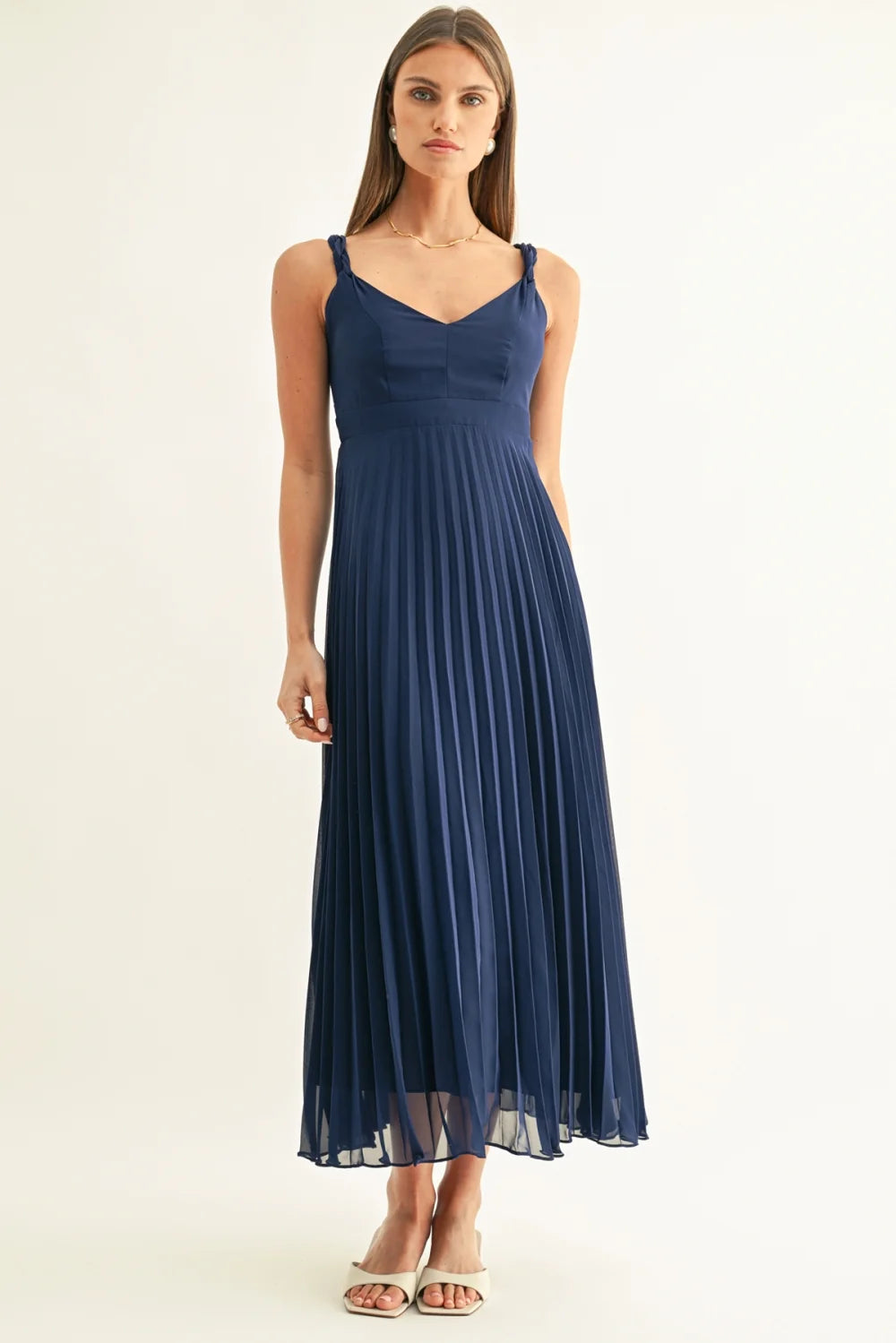 Jilian Pleated Maxi Dress