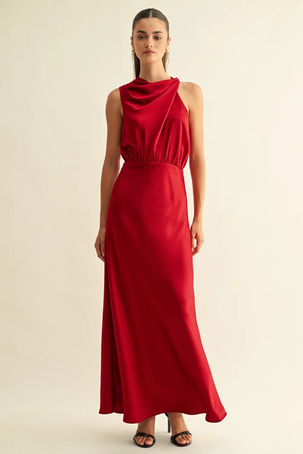 Kate Cowl Drape Asymmetrical Dress